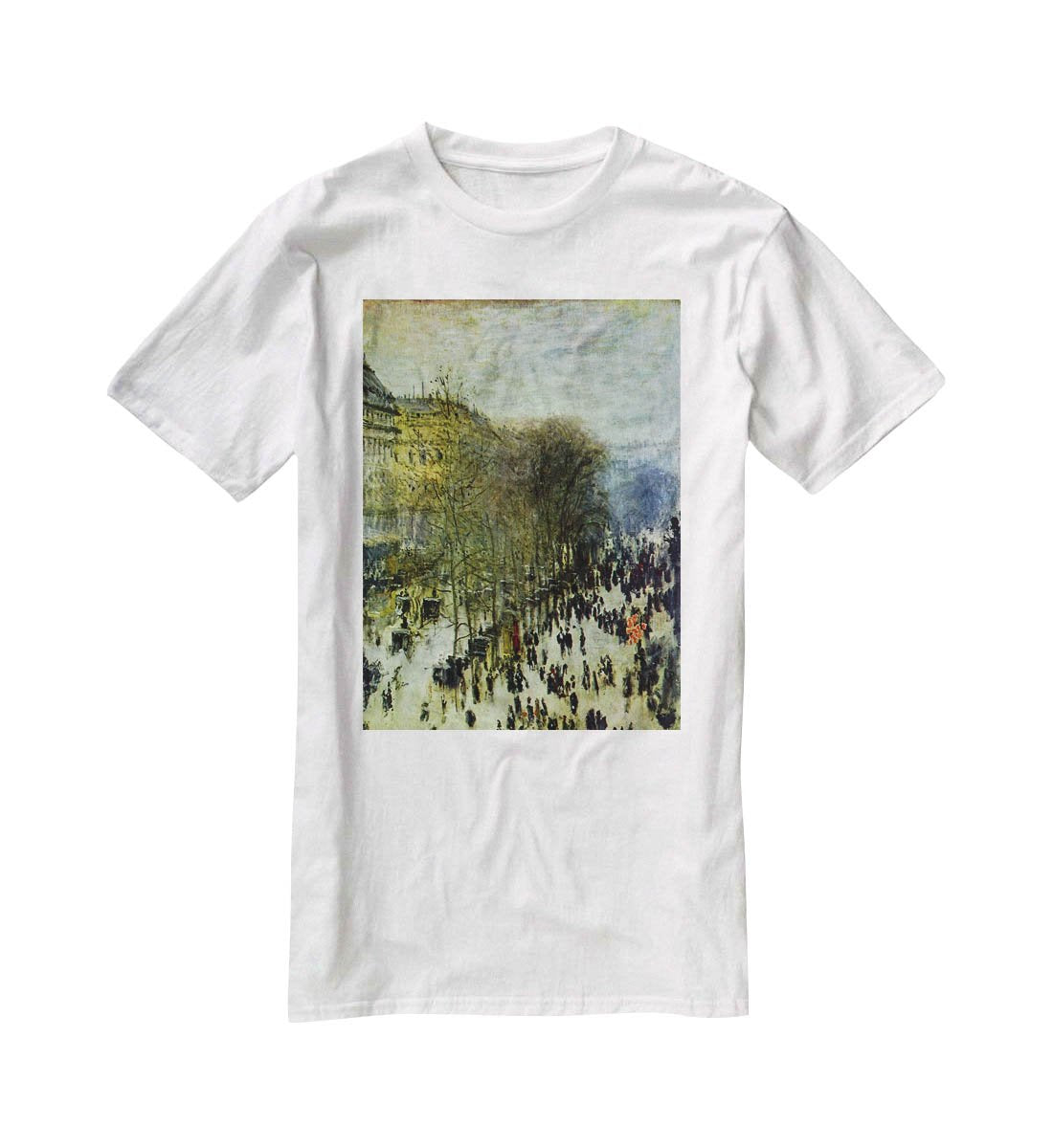 Boulevard of Capucines by Monet T-Shirt - Canvas Art Rocks - 5