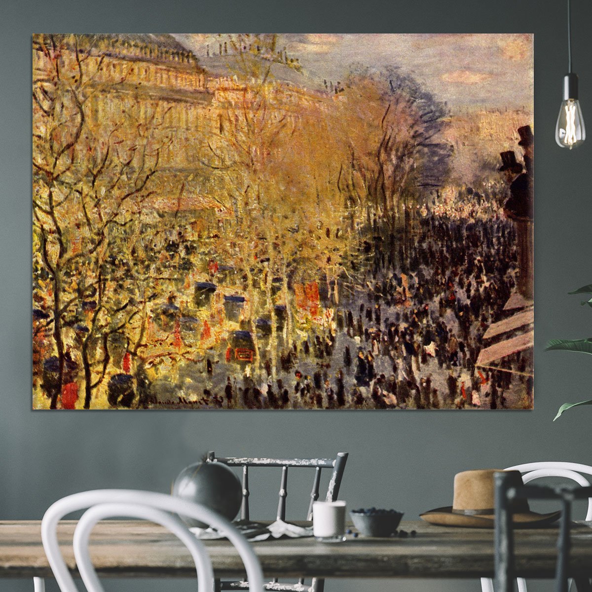 Boulevard of Capucines in Paris by Monet Canvas Print or Poster