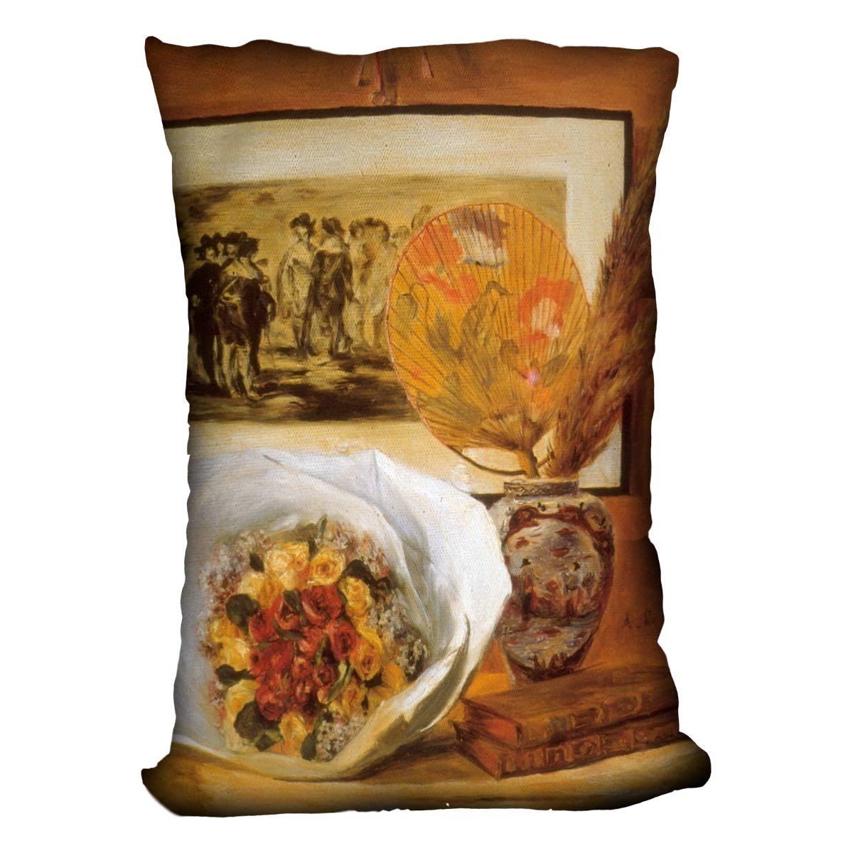 Bouquet by Renoir Throw Pillow