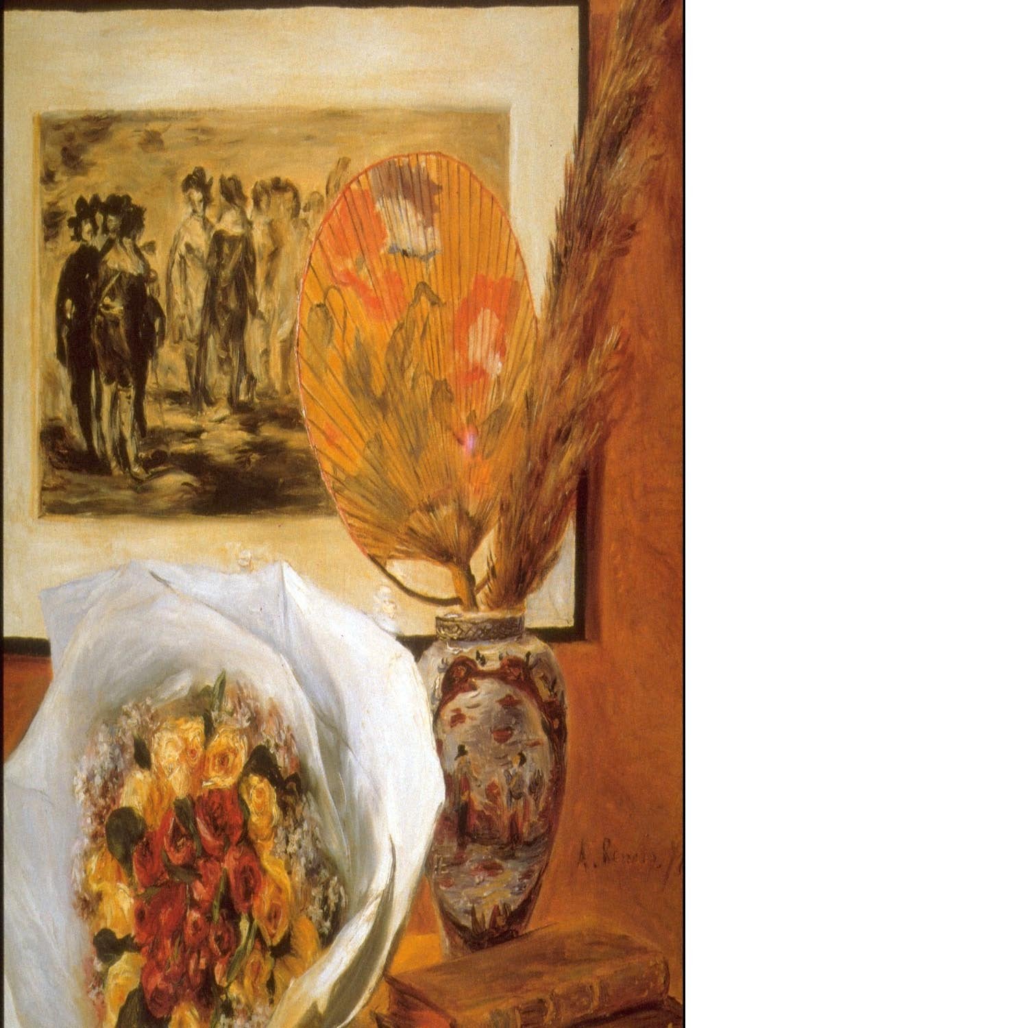 Bouquet by Renoir Floating Framed Canvas