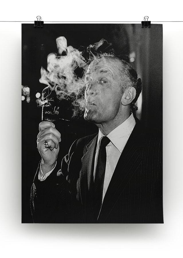 Boxer Henry Cooper smoking a pipe Canvas Print or Poster - Canvas Art Rocks - 2