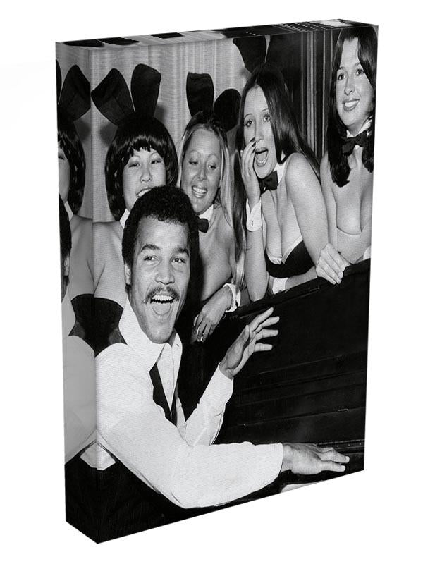 Boxer John Conteh with bunny girls at the playboy club Canvas Print or Poster - Canvas Art Rocks - 3