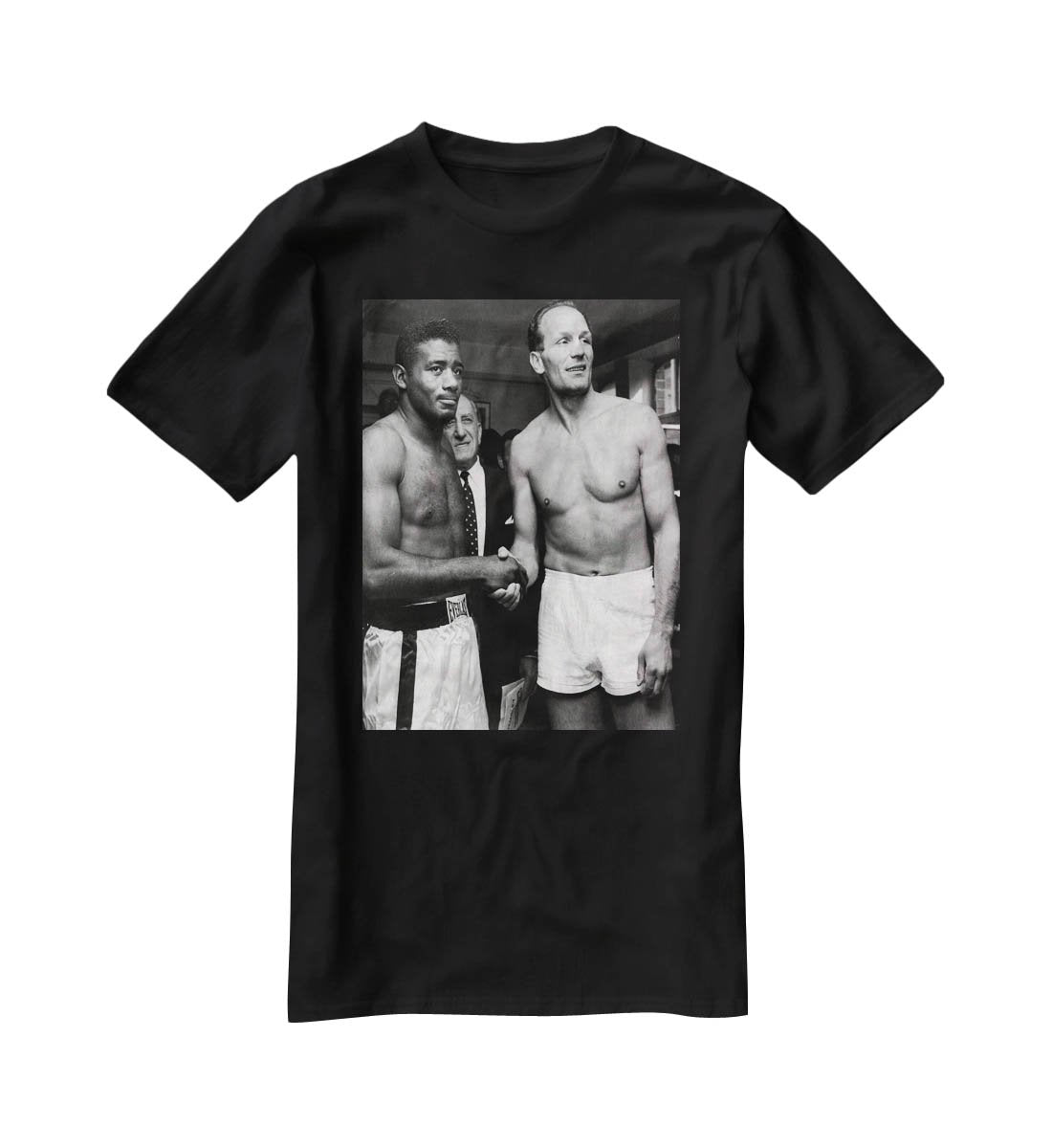 Boxers Floyd Patterson and Henry Cooper T-Shirt - Canvas Art Rocks - 1