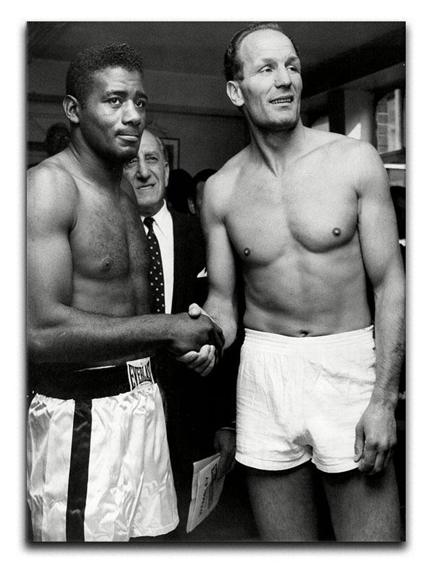 Boxers Floyd Patterson and Henry Cooper Canvas Print or Poster  - Canvas Art Rocks - 1