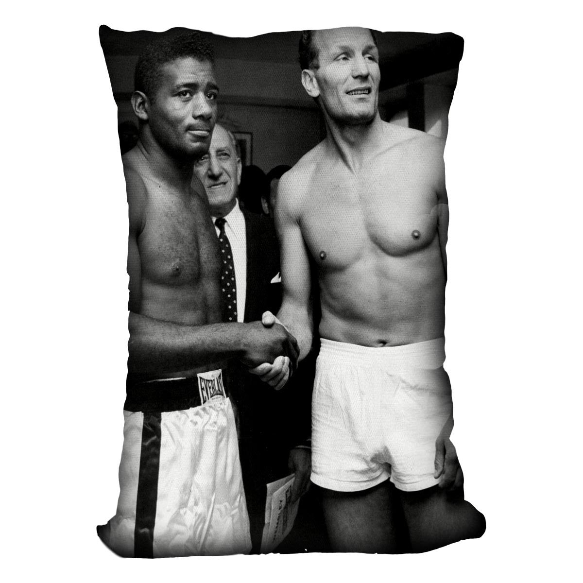 Boxers Floyd Patterson and Henry Cooper Cushion