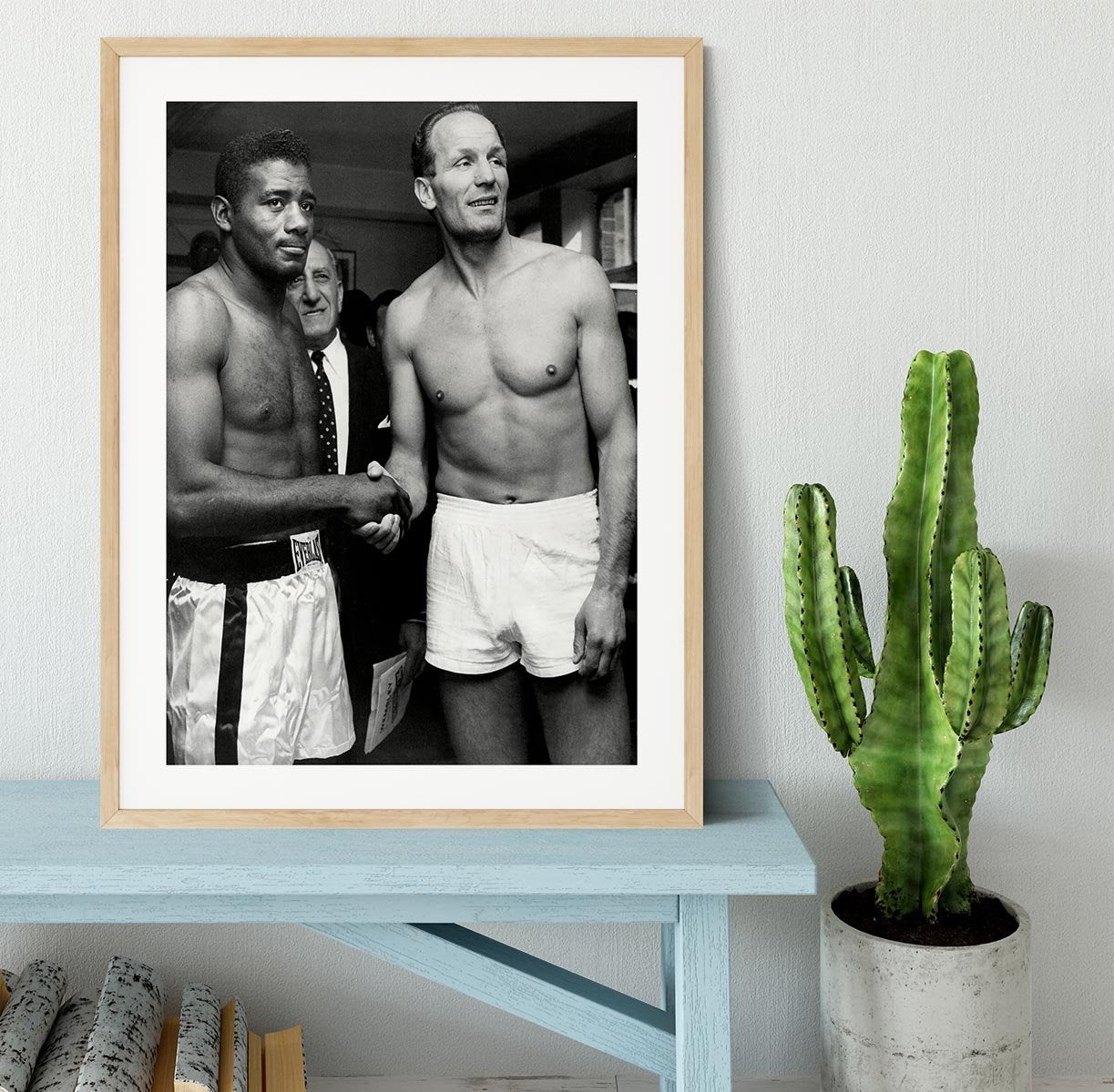 Boxers Floyd Patterson and Henry Cooper Framed Print - Canvas Art Rocks - 3