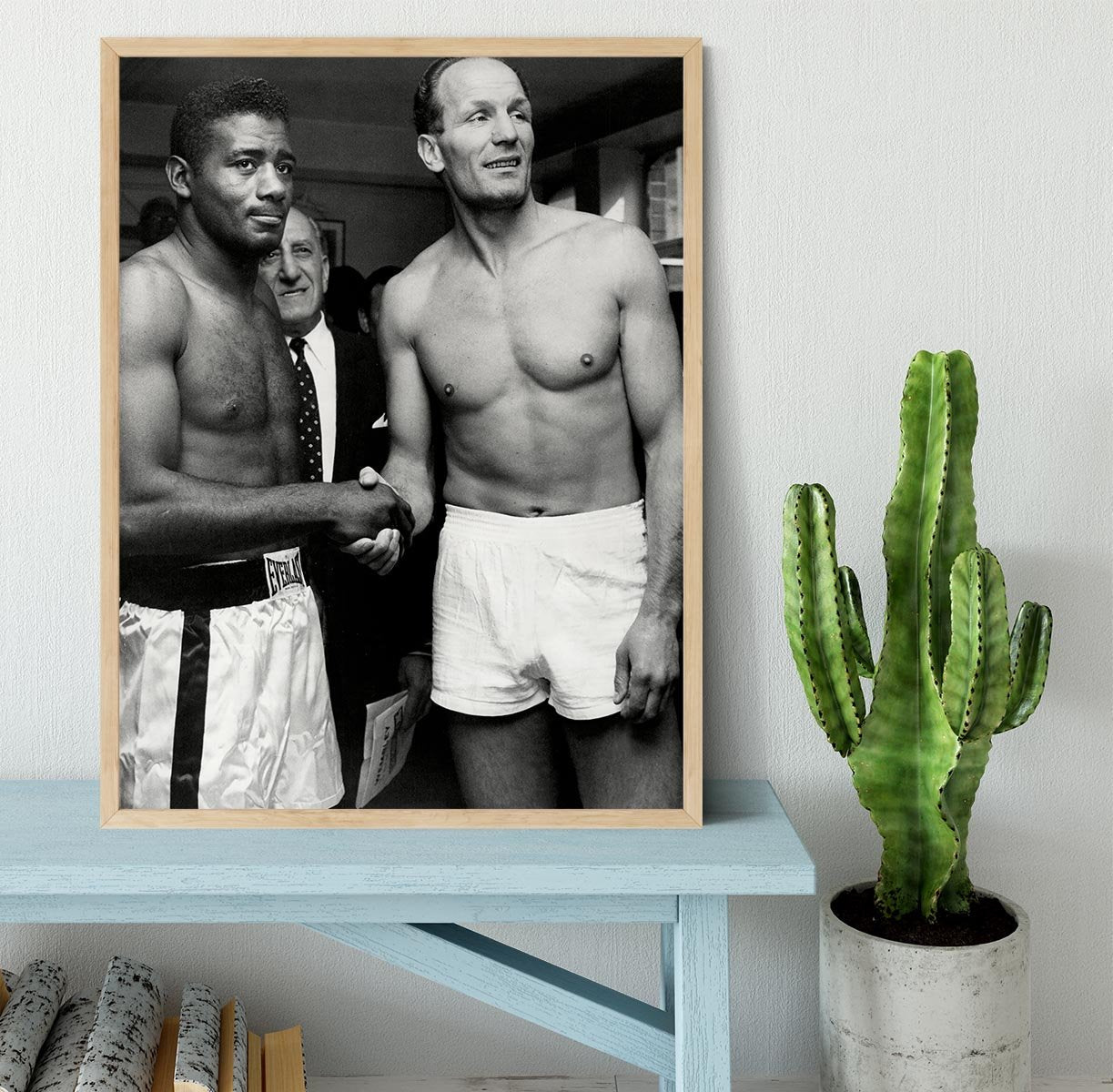 Boxers Floyd Patterson and Henry Cooper Framed Print - Canvas Art Rocks - 4