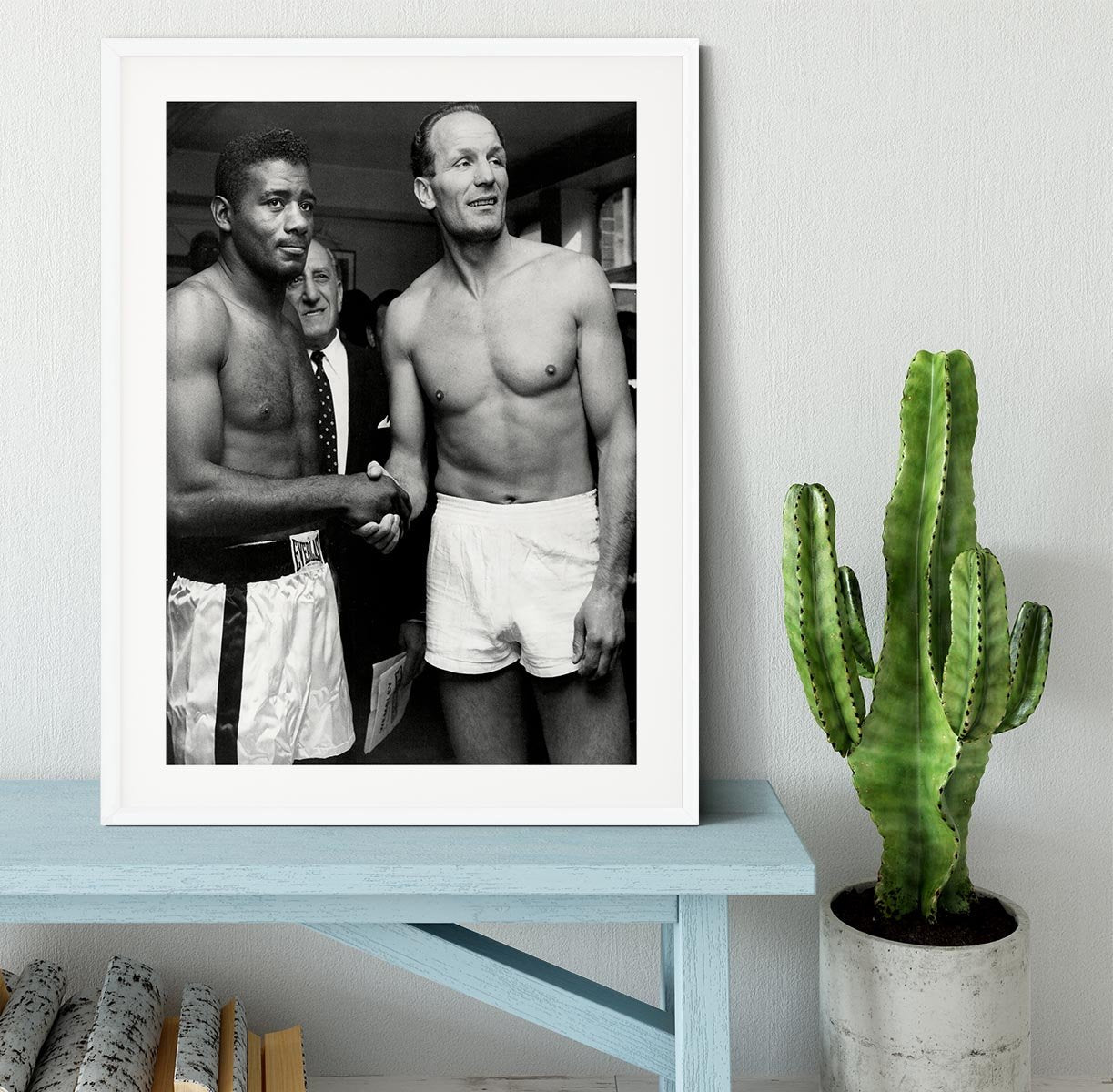 Boxers Floyd Patterson and Henry Cooper Framed Print - Canvas Art Rocks - 5