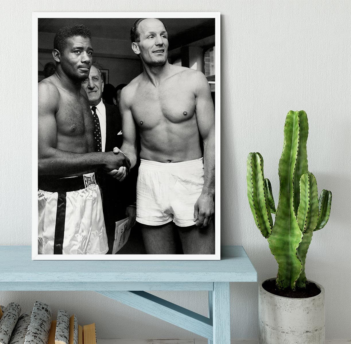 Boxers Floyd Patterson and Henry Cooper Framed Print - Canvas Art Rocks -6