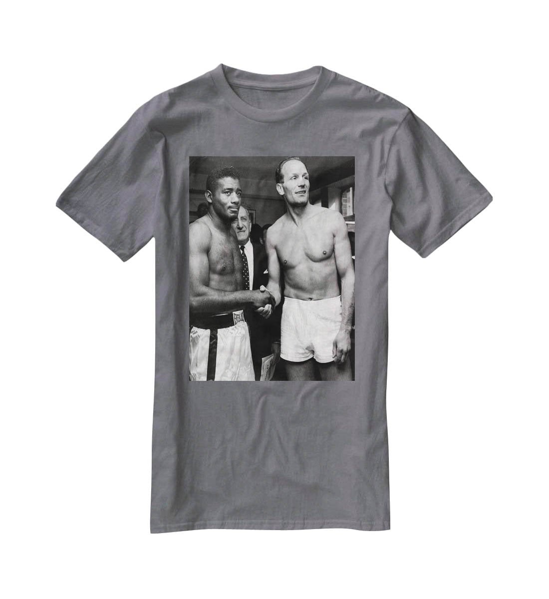 Boxers Floyd Patterson and Henry Cooper T-Shirt - Canvas Art Rocks - 3