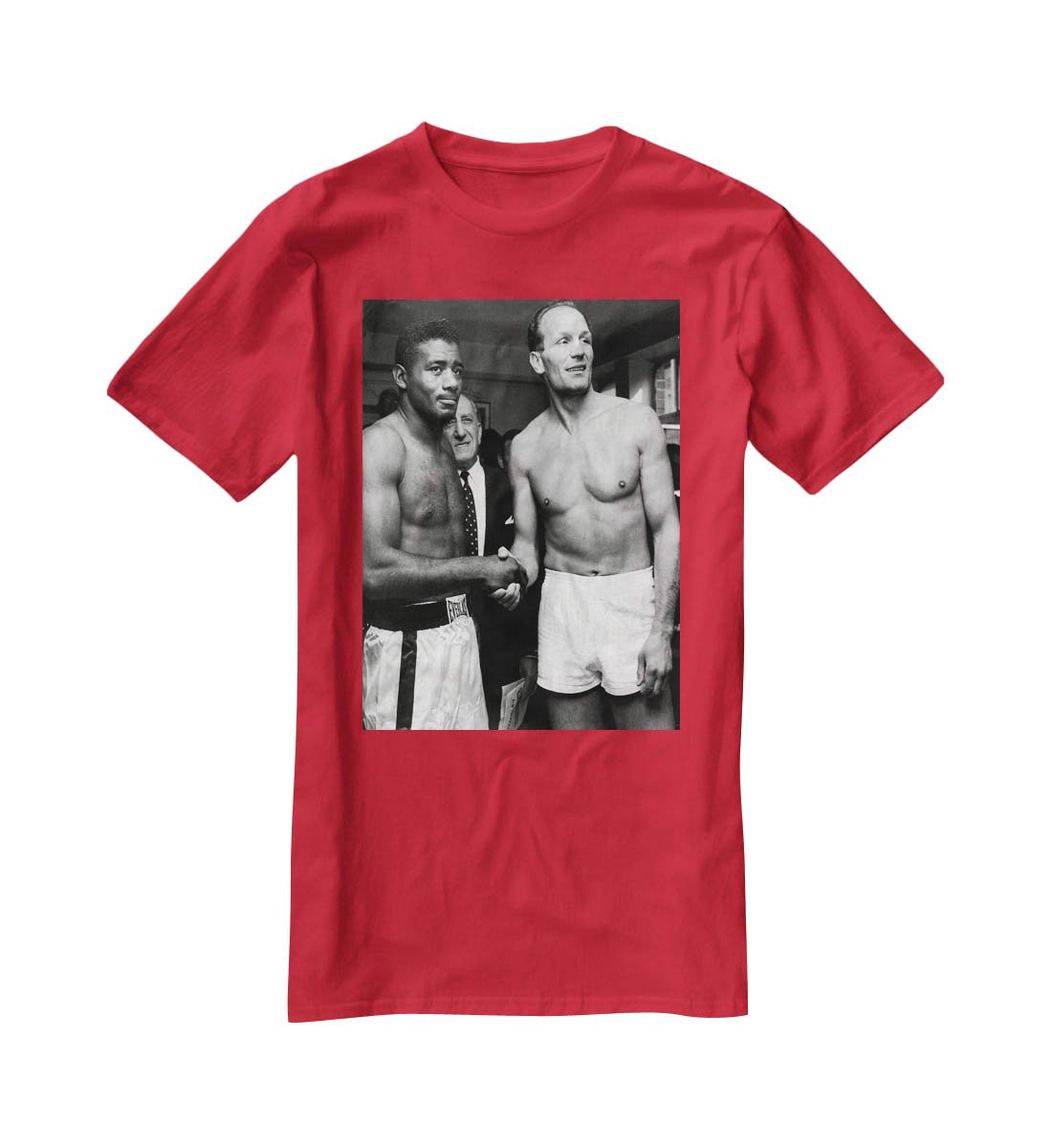 Boxers Floyd Patterson and Henry Cooper T-Shirt - Canvas Art Rocks - 4