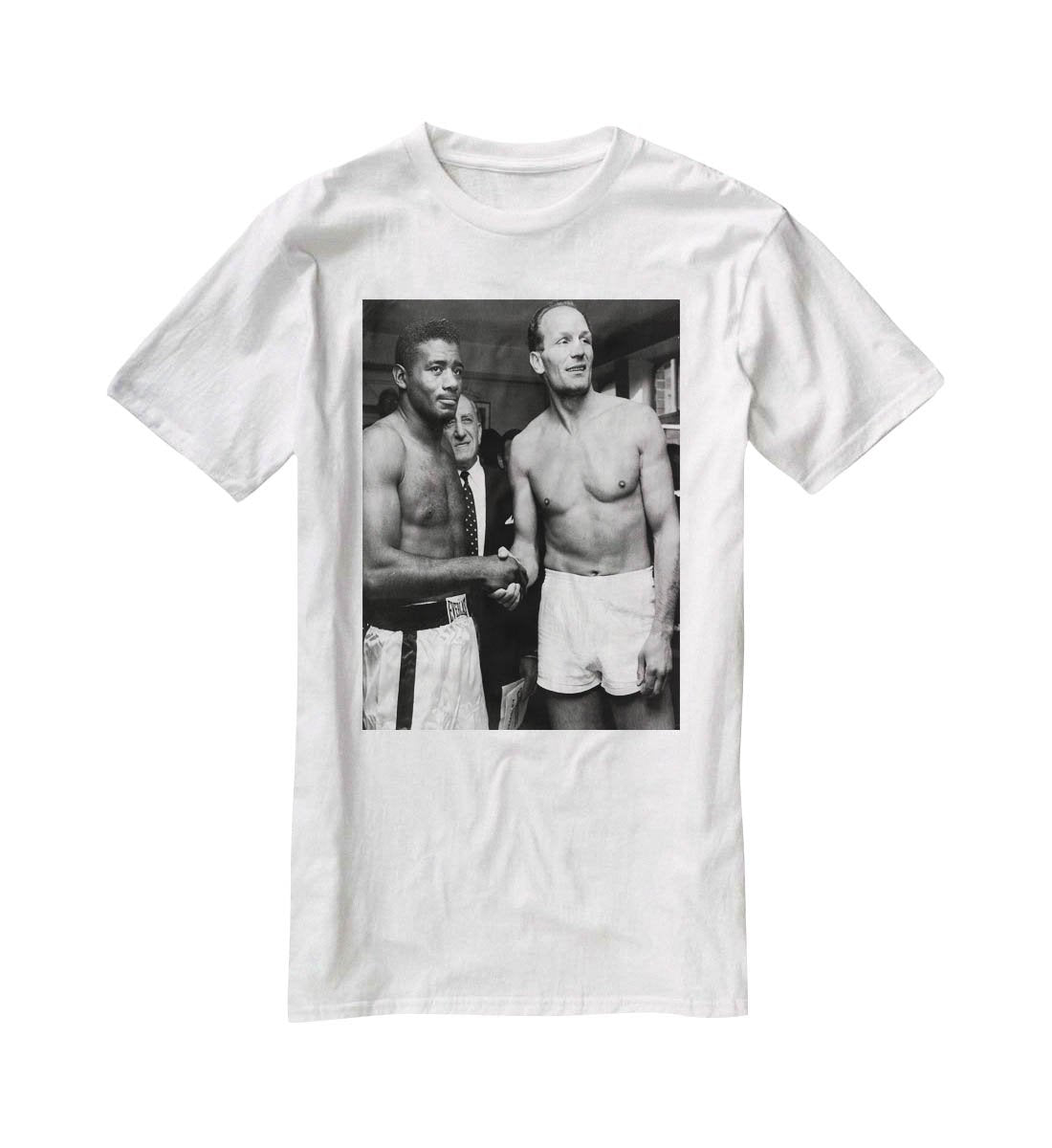 Boxers Floyd Patterson and Henry Cooper T-Shirt - Canvas Art Rocks - 5