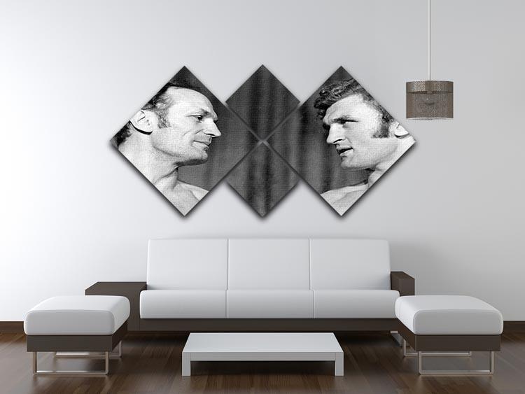 Boxers Henry Cooper and Joe Bugner 4 Square Multi Panel Canvas - Canvas Art Rocks - 3