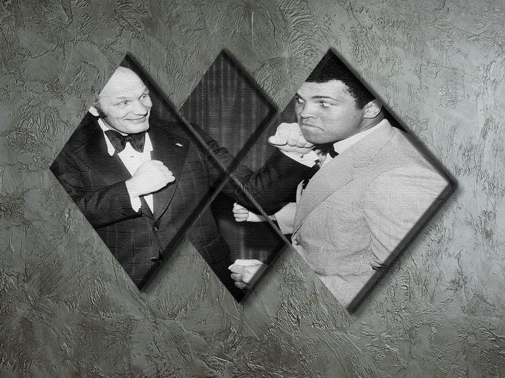 Boxers Henry Cooper and Muhammad Ali 4 Square Multi Panel Canvas - Canvas Art Rocks - 2