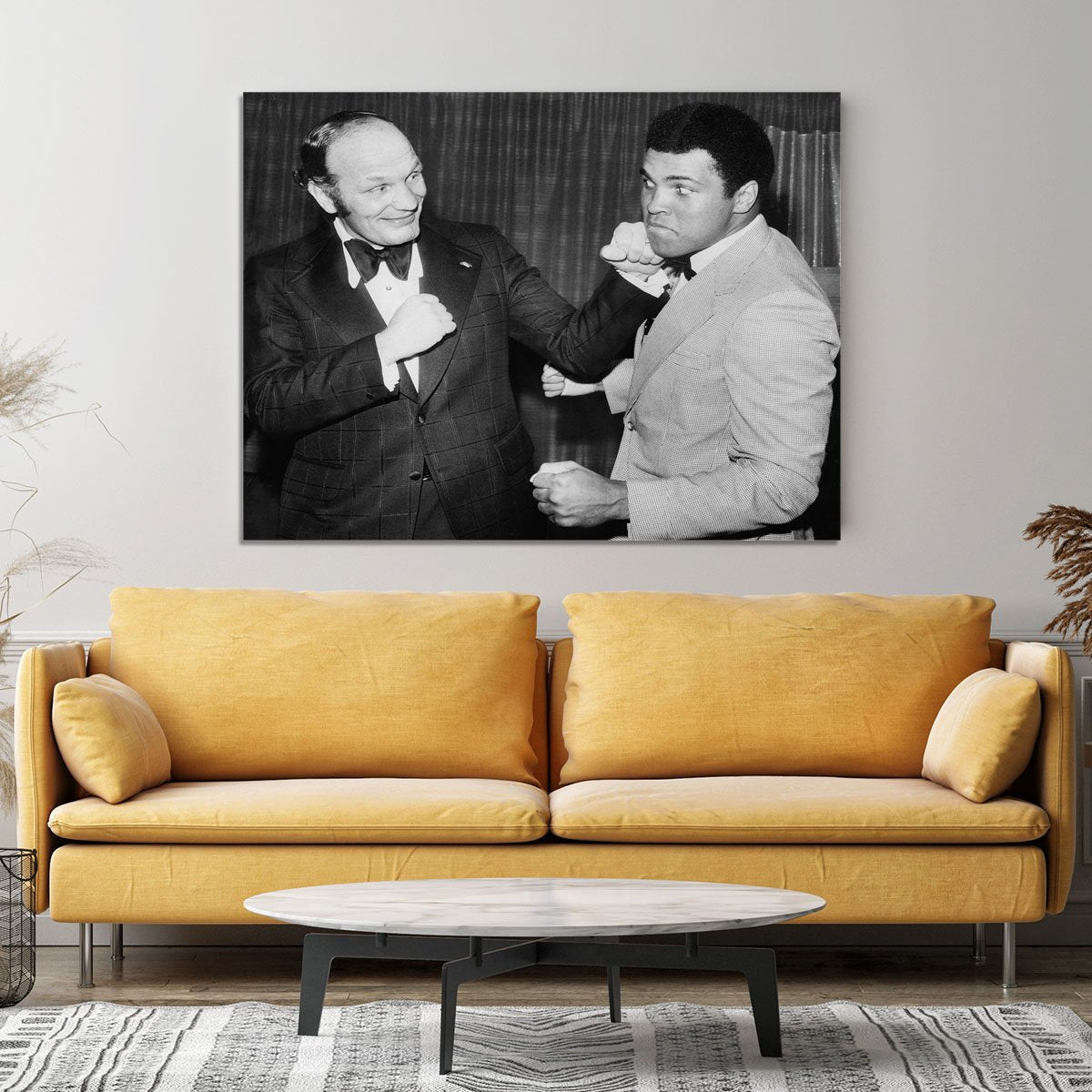 Boxers Henry Cooper and Muhammad Ali Canvas Print or Poster