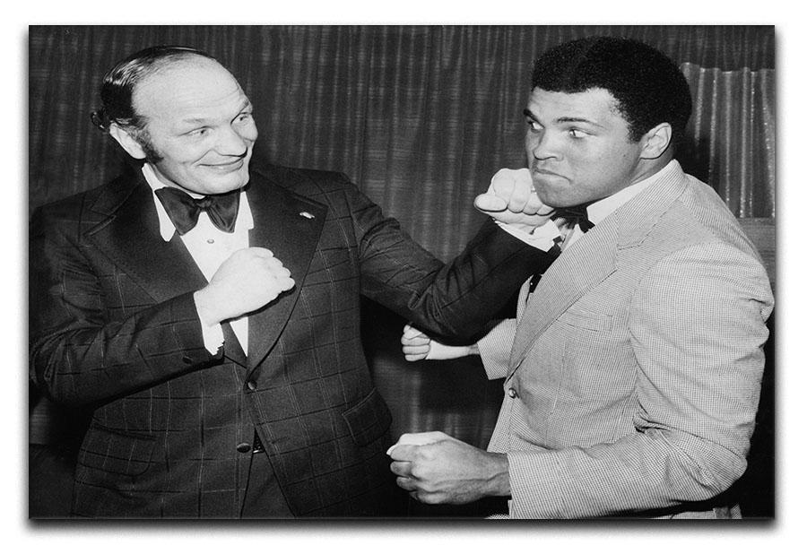 Boxers Henry Cooper and Muhammad Ali Canvas Print or Poster  - Canvas Art Rocks - 1