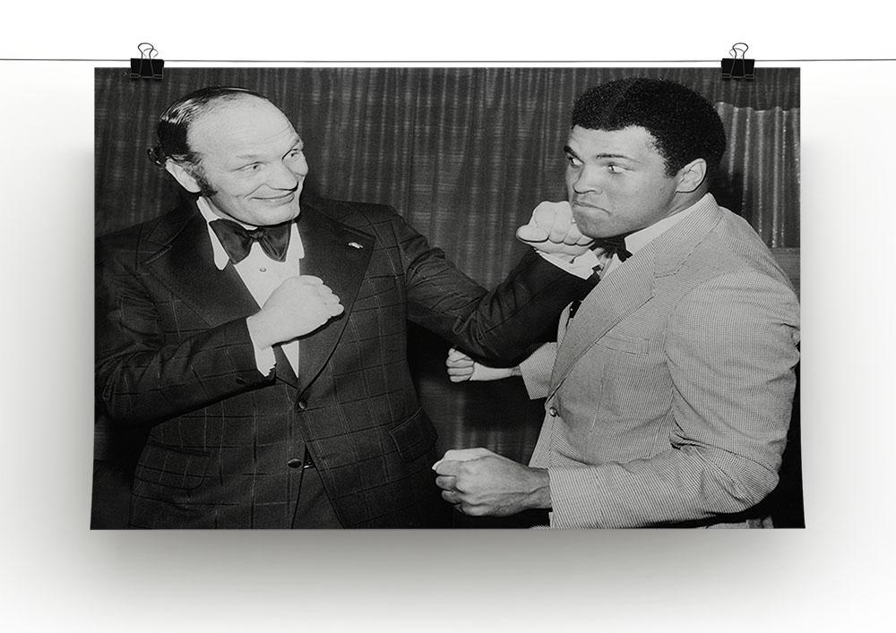 Boxers Henry Cooper and Muhammad Ali Canvas Print or Poster - Canvas Art Rocks - 2
