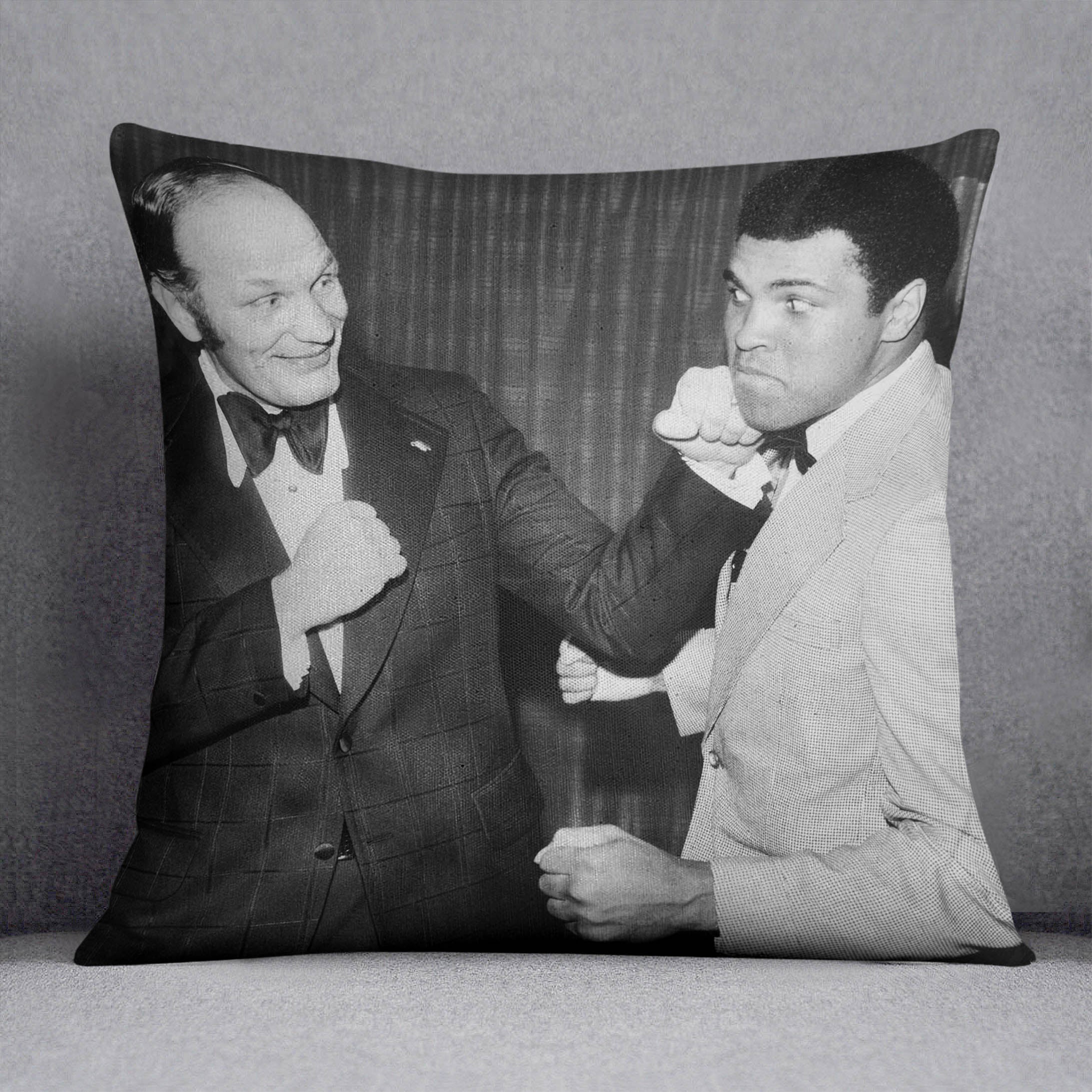 Boxers Henry Cooper and Muhammad Ali Cushion