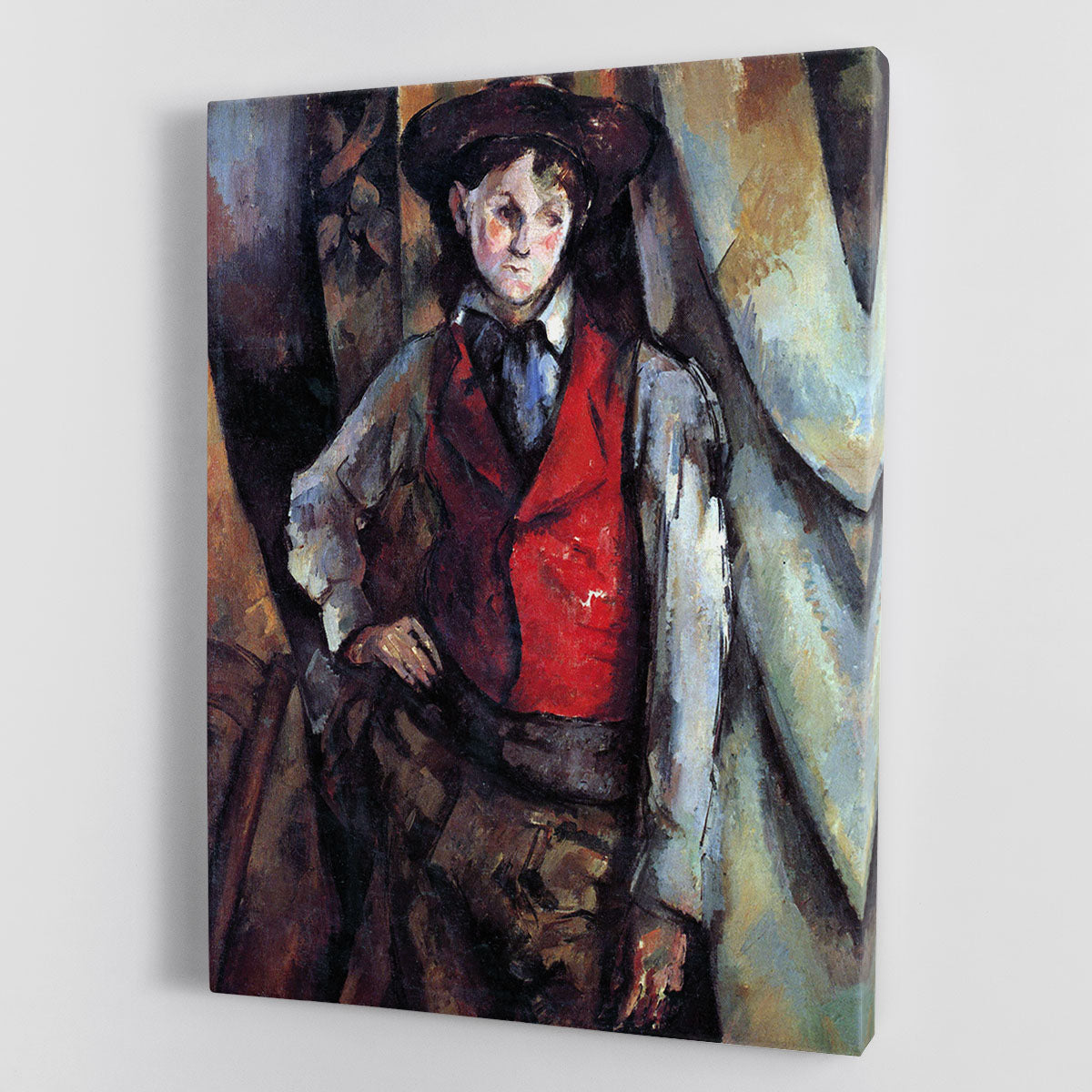 Boy in Red Waistcoat by Cezanne Canvas Print or Poster - Canvas Art Rocks - 1