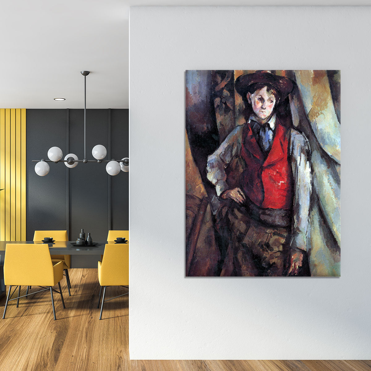 Boy in Red Waistcoat by Cezanne Canvas Print or Poster - Canvas Art Rocks - 4