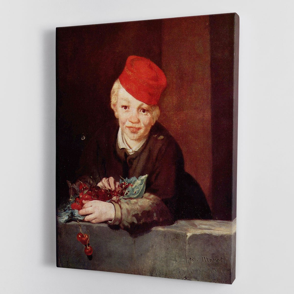 Boy with the cherries by Manet Canvas Print or Poster