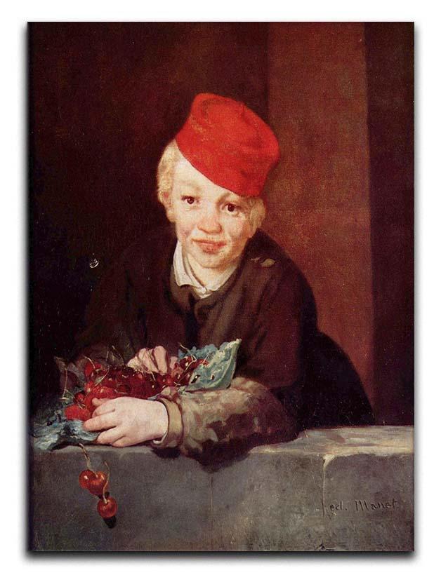 Boy with the cherries by Manet Canvas Print or Poster  - Canvas Art Rocks - 1