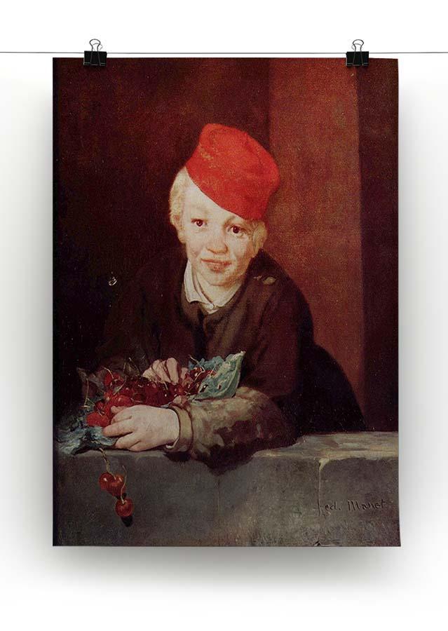 Boy with the cherries by Manet Canvas Print or Poster - Canvas Art Rocks - 2