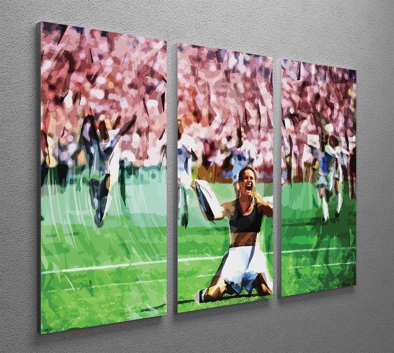 Brandi Chastain Celebrates USA Soccer 1999 3 Split Panel Canvas Print - Canvas Art Rocks - 2