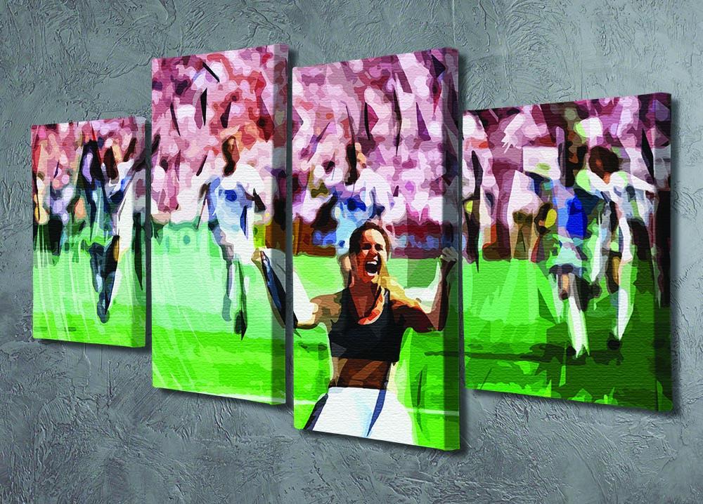 Brandi Chastain Celebrates USA Soccer 1999 4 Split Panel Canvas - Canvas Art Rocks - 2