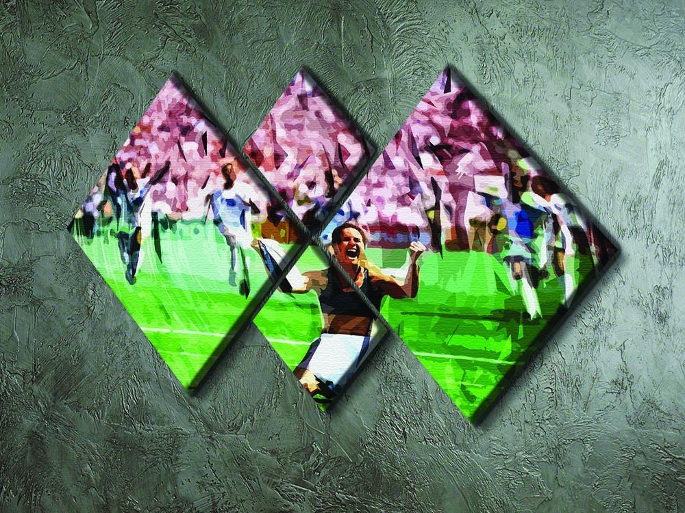 Brandi Chastain Celebrates USA Soccer 1999 4 Square Multi Panel Canvas - Canvas Art Rocks - 2