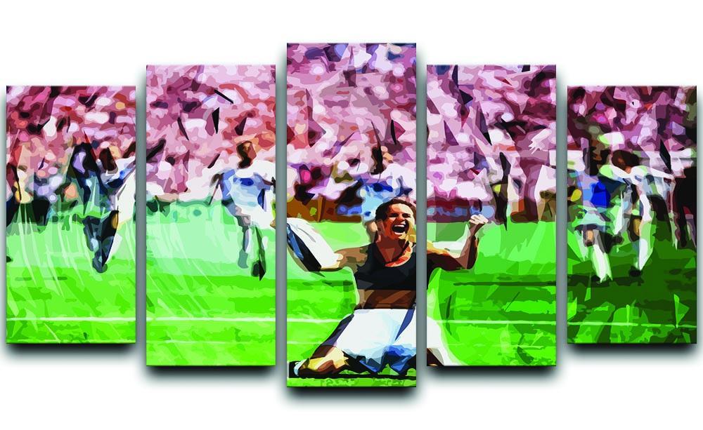 Brandi Chastain Celebrates USA Soccer 1999 5 Split Panel Canvas  - Canvas Art Rocks - 1