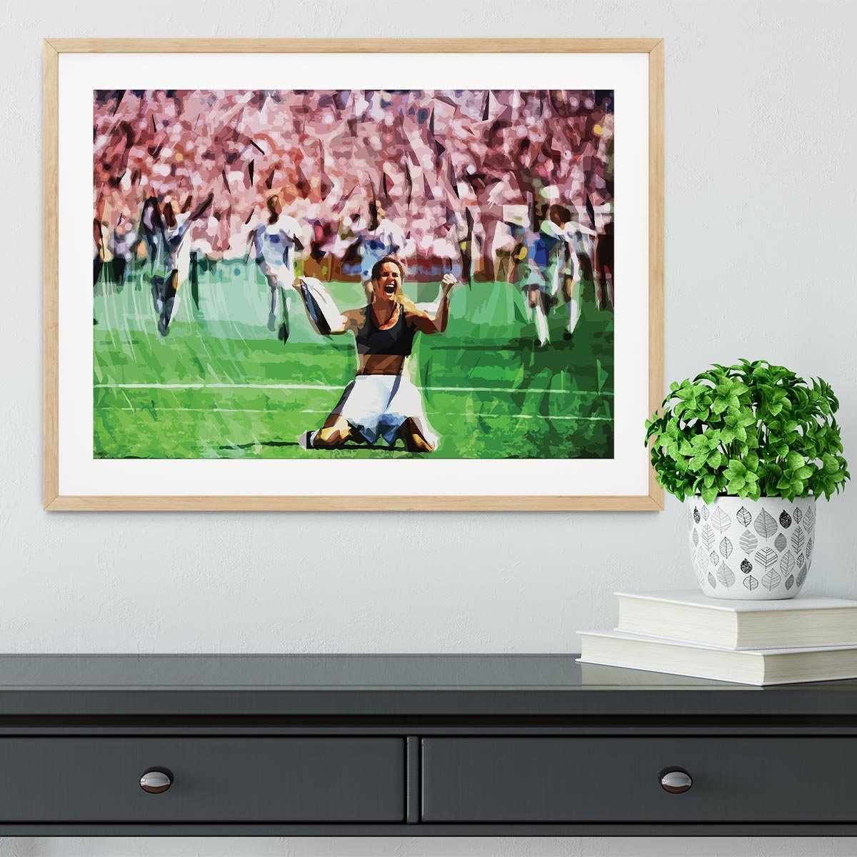 Brandi Chastain Celebrates USA Soccer 1999 Framed Print - Canvas Art Rocks - 3