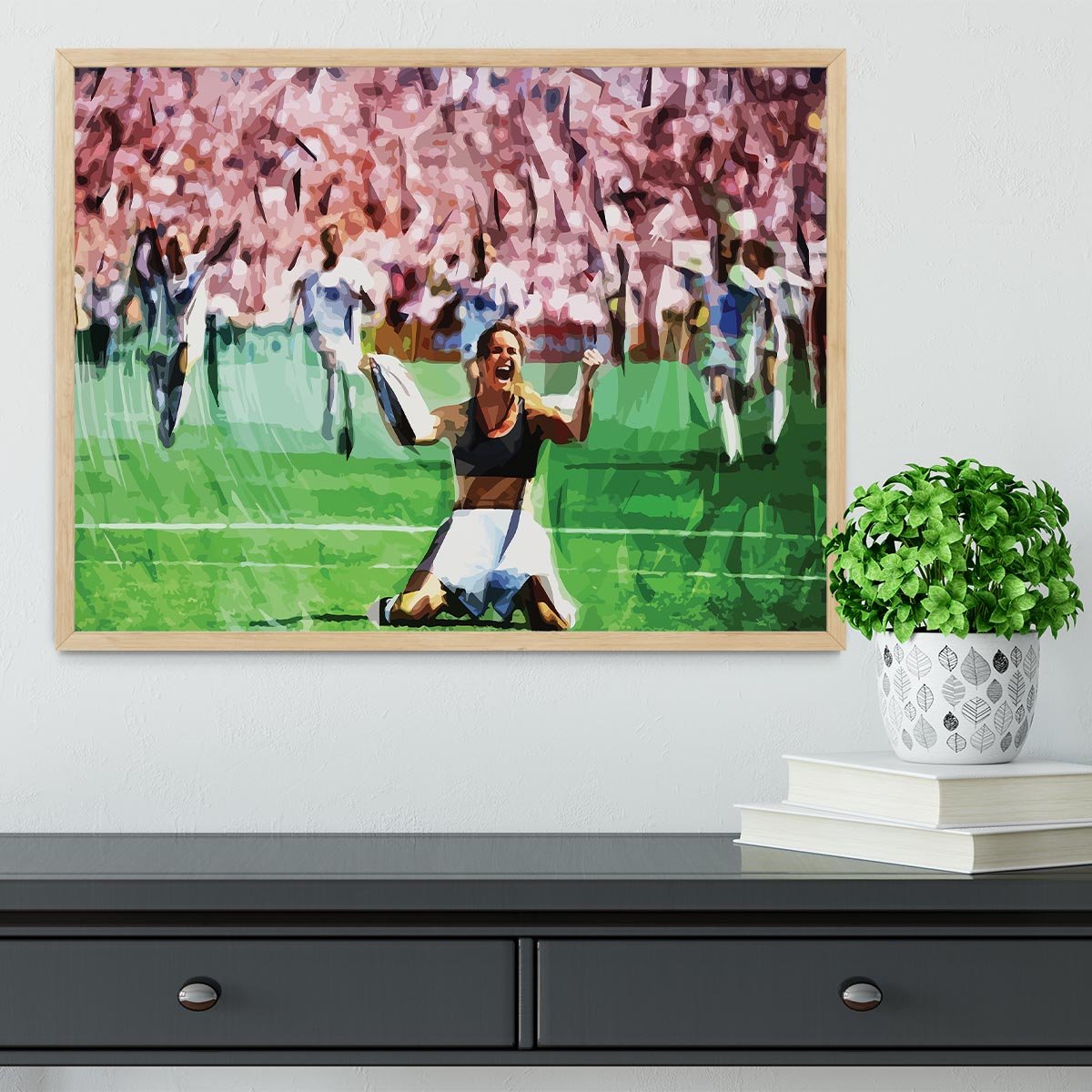 Brandi Chastain Celebrates USA Soccer 1999 Framed Print - Canvas Art Rocks - 4
