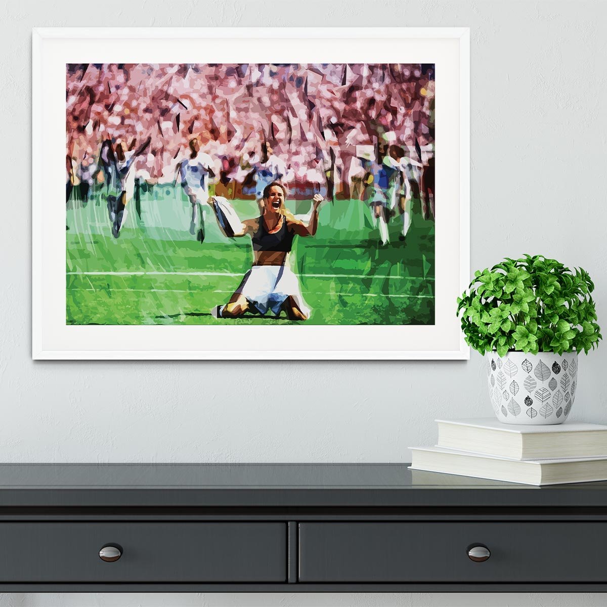 Brandi Chastain Celebrates USA Soccer 1999 Framed Print - Canvas Art Rocks - 5