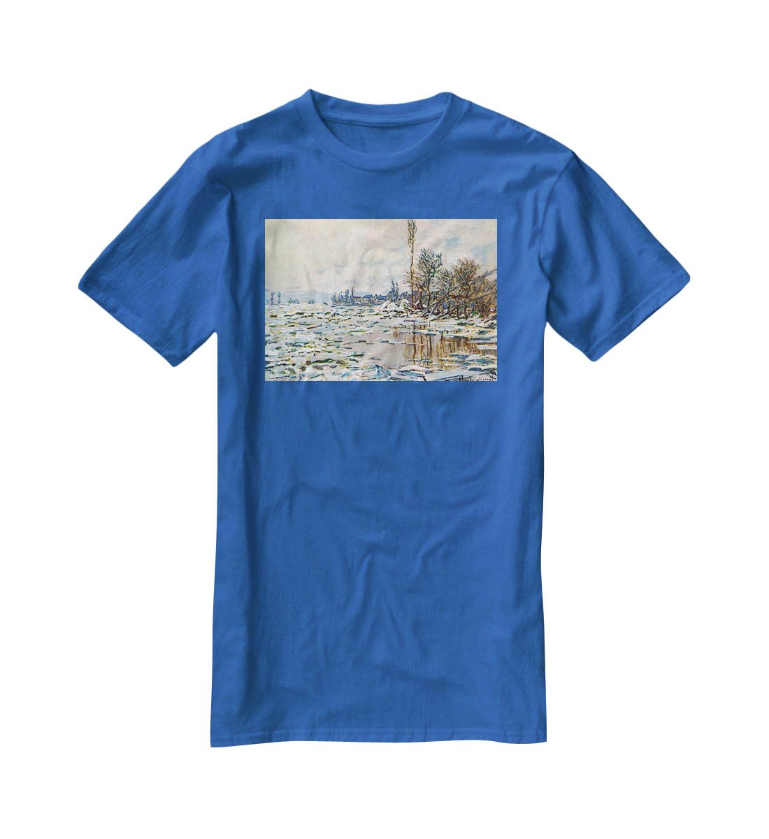 Break Up of Ice by Monet T-Shirt - Canvas Art Rocks - 2