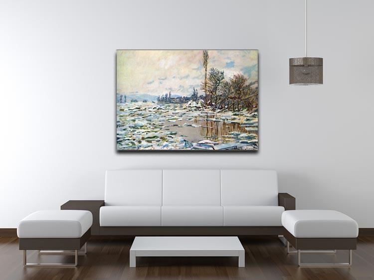 Break Up of Ice by Monet Canvas Print & Poster - Canvas Art Rocks - 4