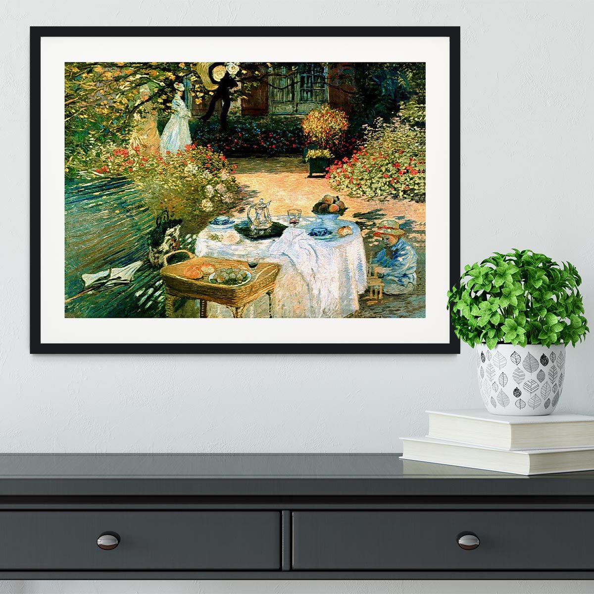 Breakfast by Monet Framed Print - Canvas Art Rocks - 1