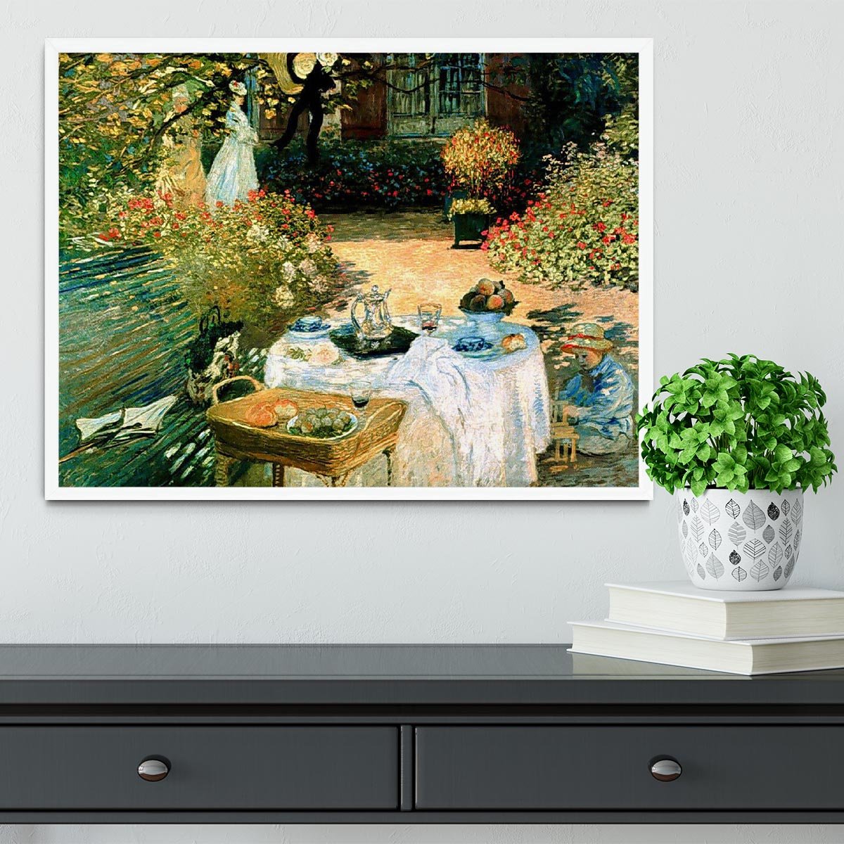 Breakfast by Monet Framed Print - Canvas Art Rocks -6