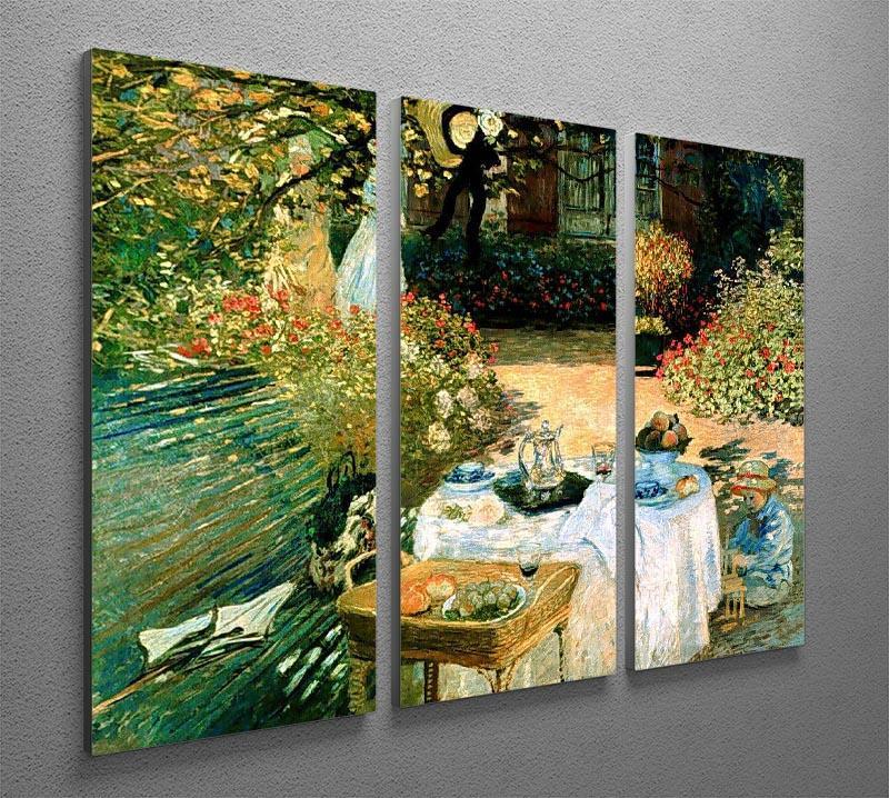 Breakfast by Monet Split Panel Canvas Print - Canvas Art Rocks - 4