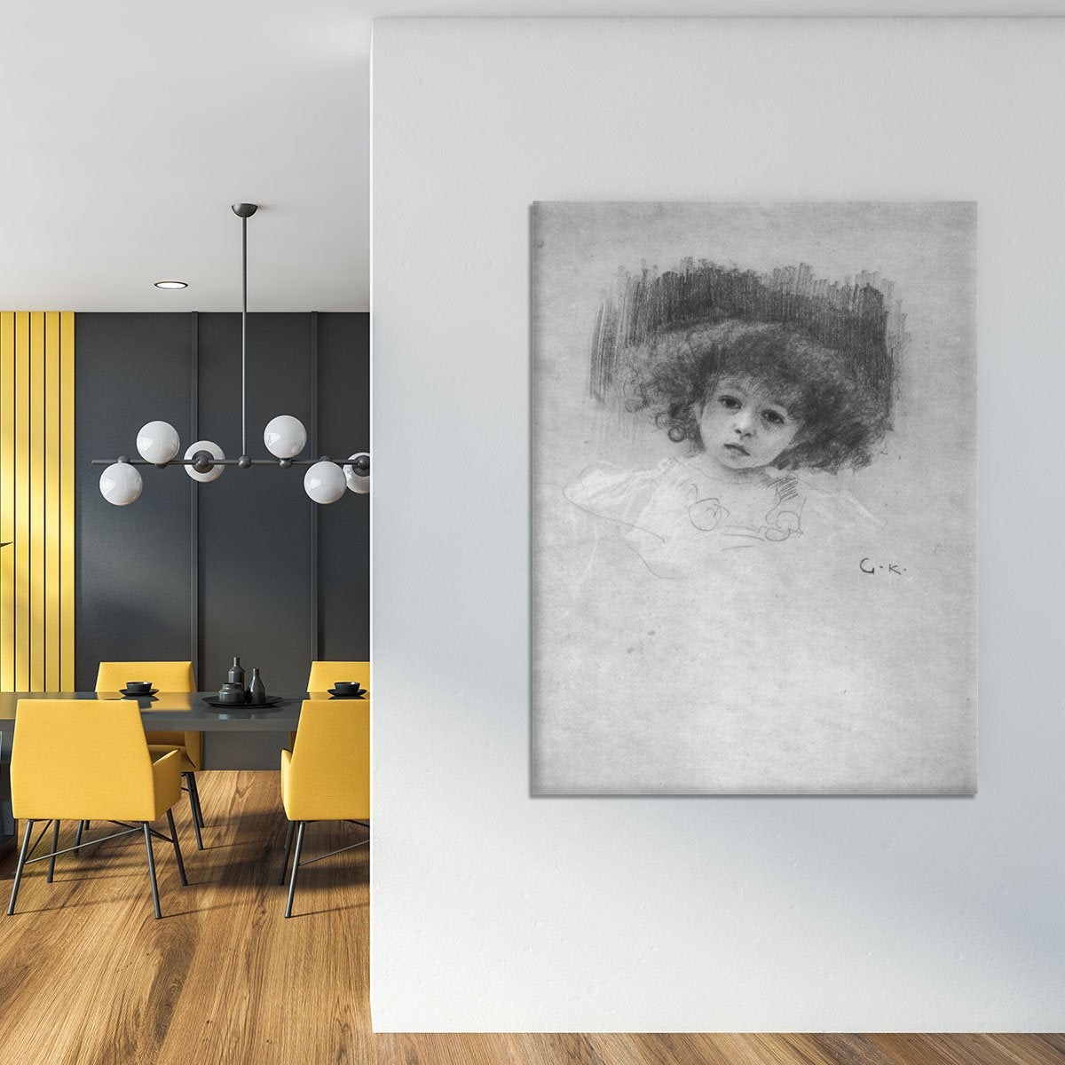 Breast image of a child by Klimt Canvas Print or Poster
