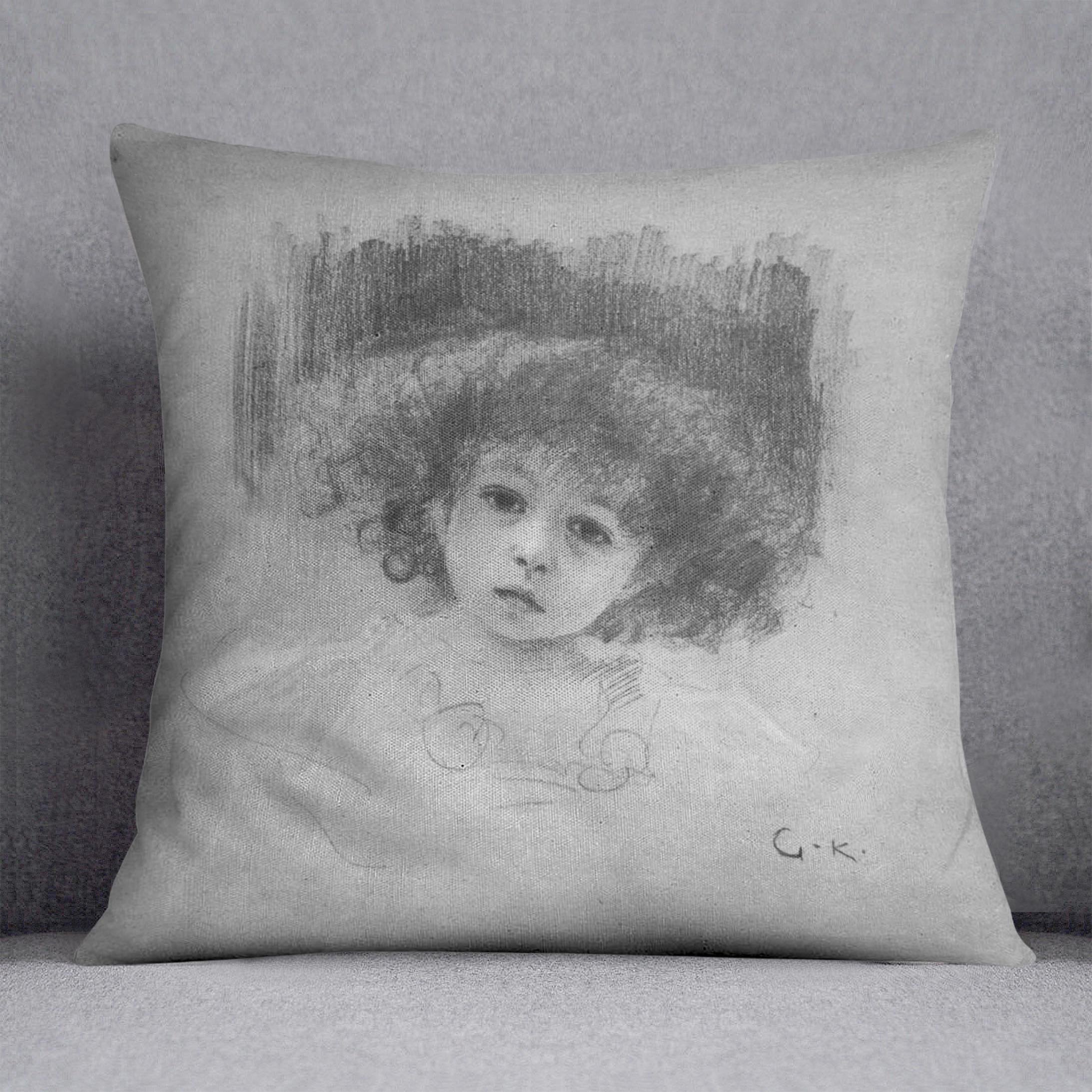 Breast image of a child by Klimt Throw Pillow