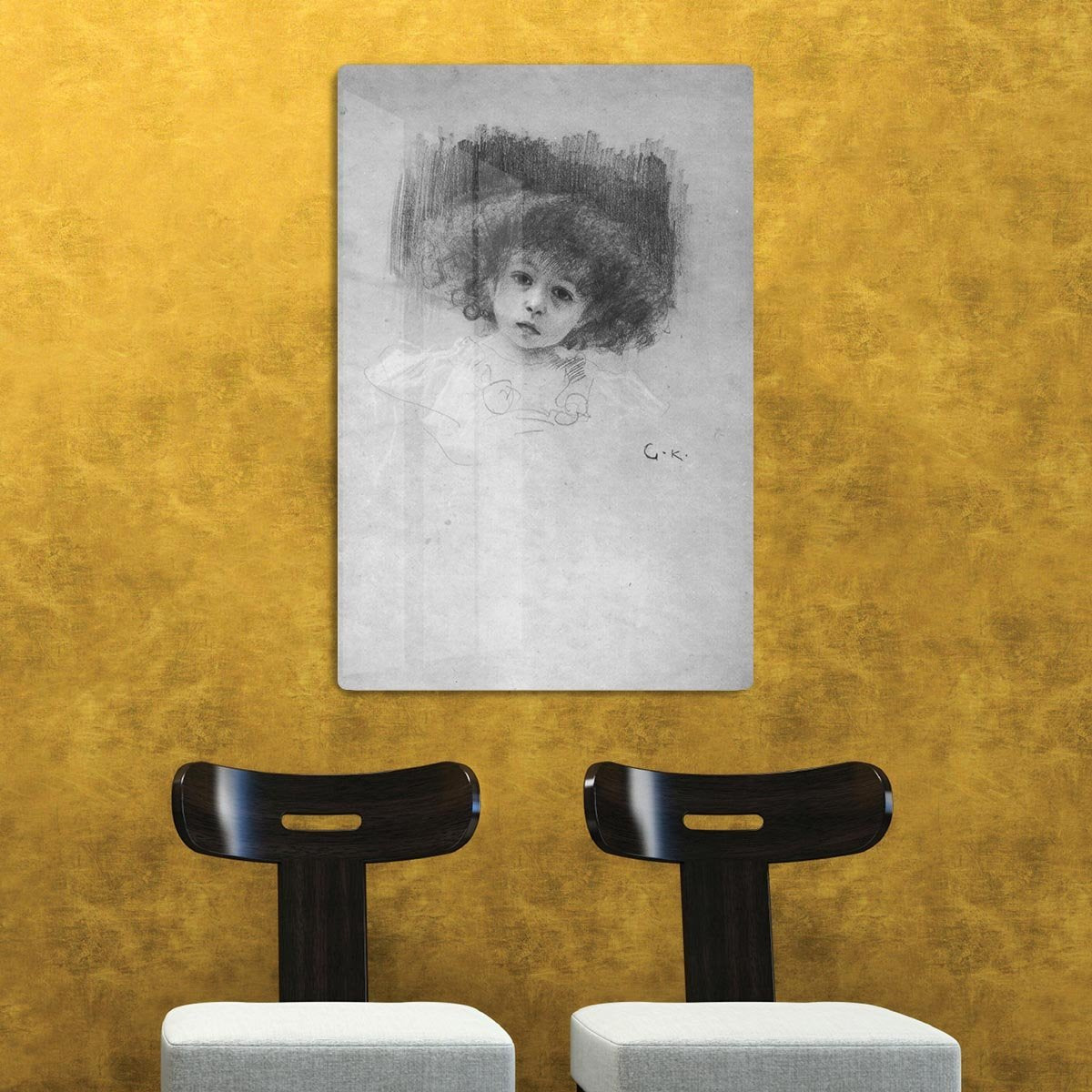 Breast image of a child by Klimt HD Metal Print
