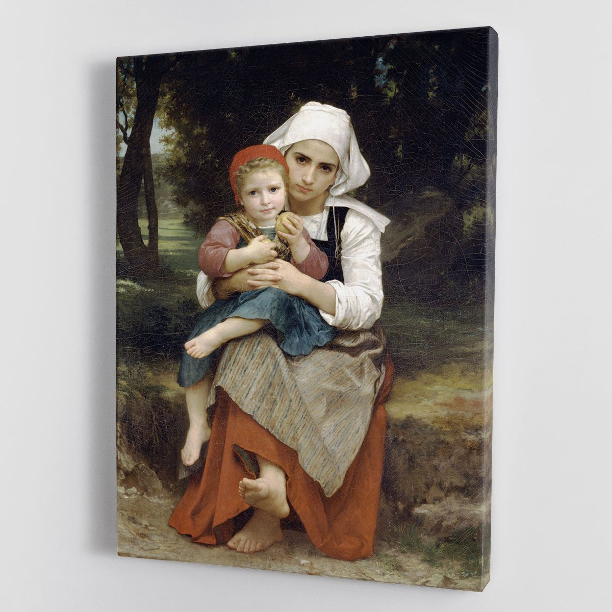 Breton Brother and Sister By Bouguereau Canvas Print or Poster