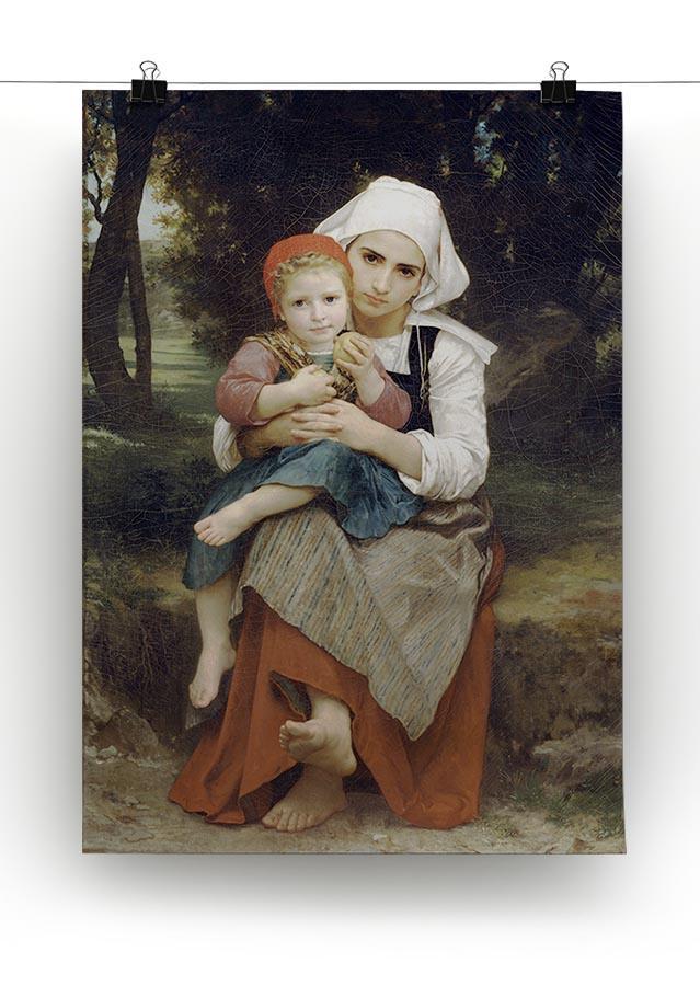 Breton Brother and Sister By Bouguereau Canvas Print or Poster - Canvas Art Rocks - 2