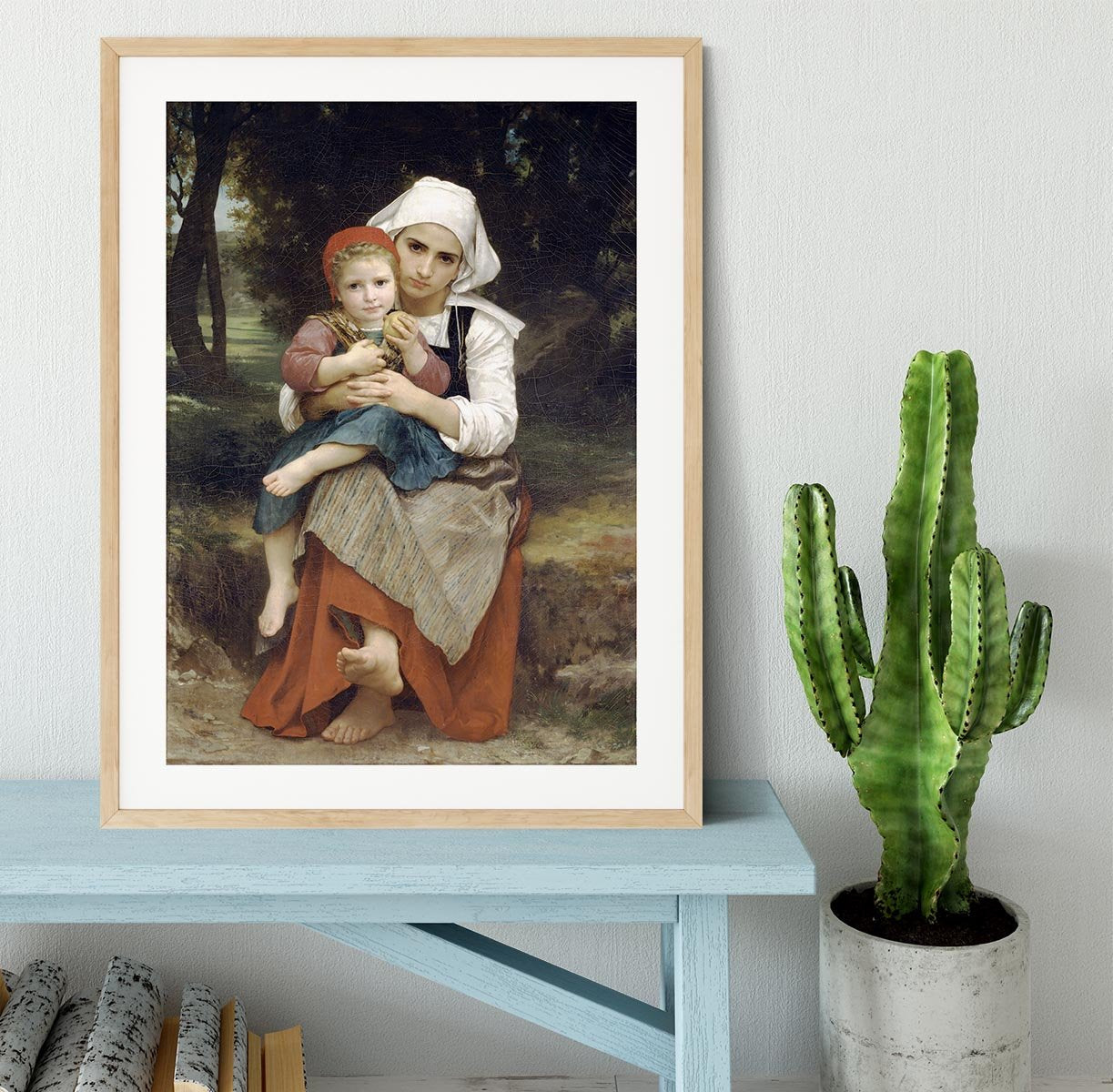 Breton Brother and Sister By Bouguereau Framed Print - Canvas Art Rocks - 3