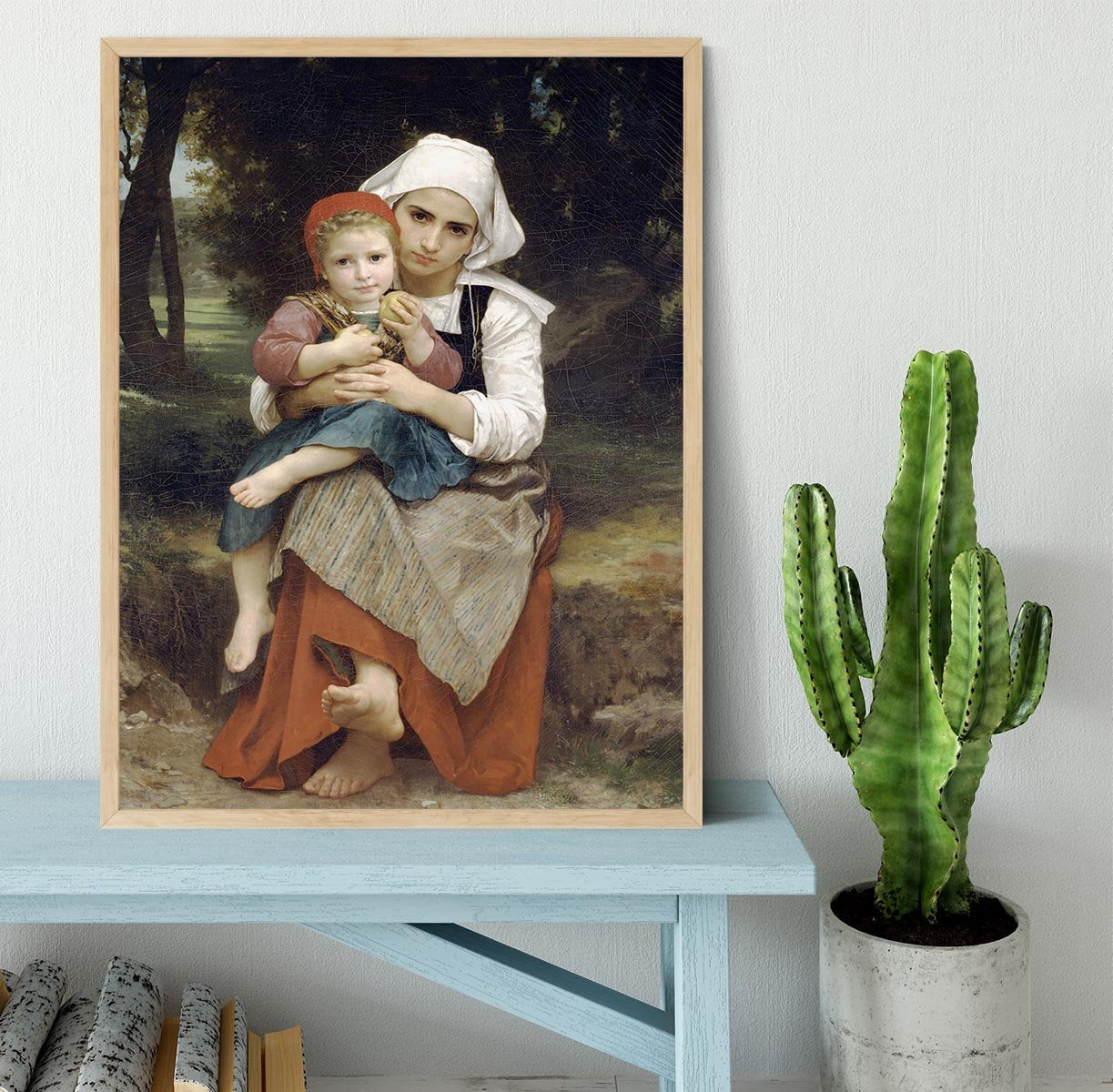 Breton Brother and Sister By Bouguereau Framed Print - Canvas Art Rocks - 4