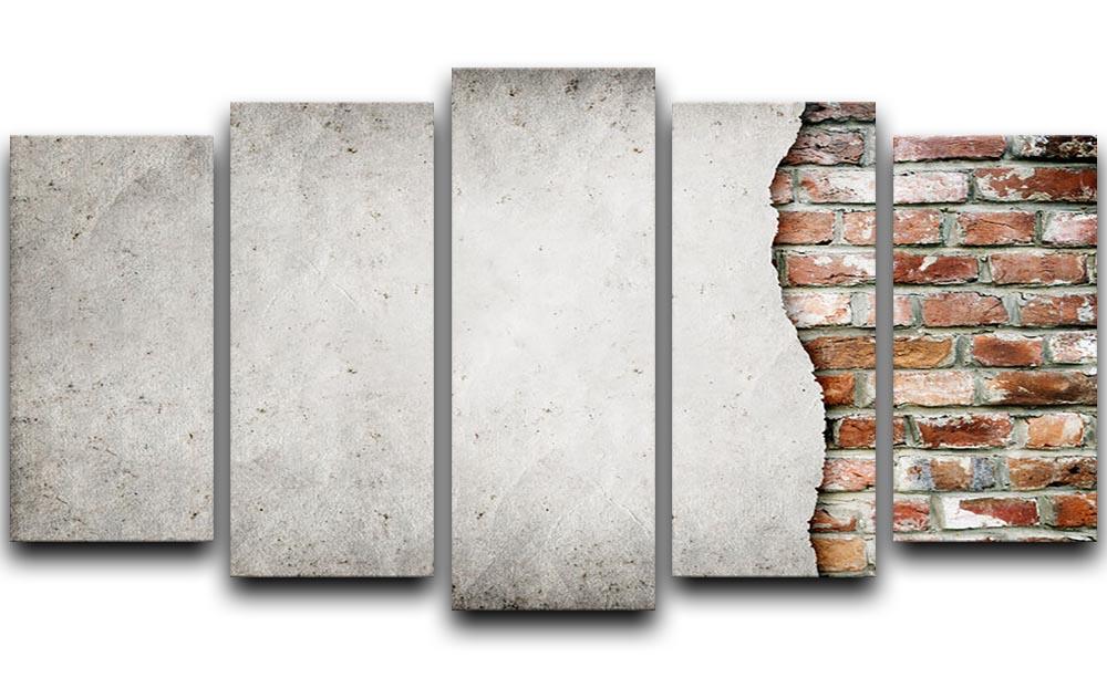 Brick 5 Split Panel Canvas - Canvas Art Rocks - 1