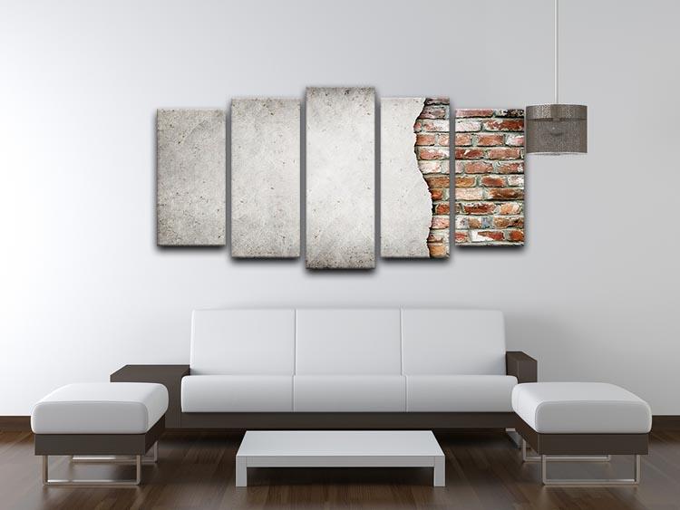 Brick 5 Split Panel Canvas - Canvas Art Rocks - 3