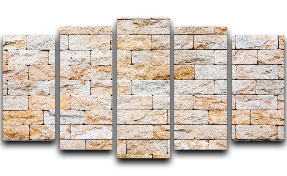 Brick stones wall 5 Split Panel Canvas - Canvas Art Rocks - 1