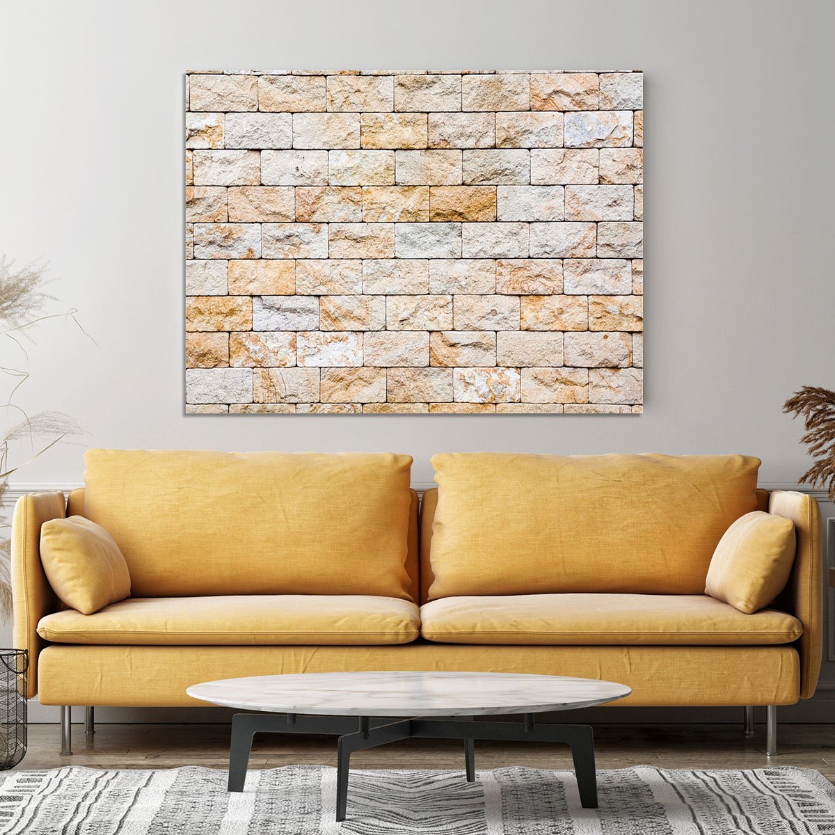 Brick stones wall Canvas Print or Poster
